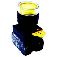 Nút nhấn có đèn, loại phẳng, IP 65 ngoài mặt tủ- YW1L-MF2E10QM3 (R, Y)