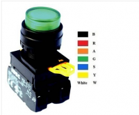 Nút nhấn có đèn, loại lồi, IP 65 ngoài mặt tủ- Idec- YW1L-A2E11QM3G